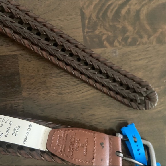 Columbia brown braided belt NWT men's size medium 34-36 - Picture 5 of 12